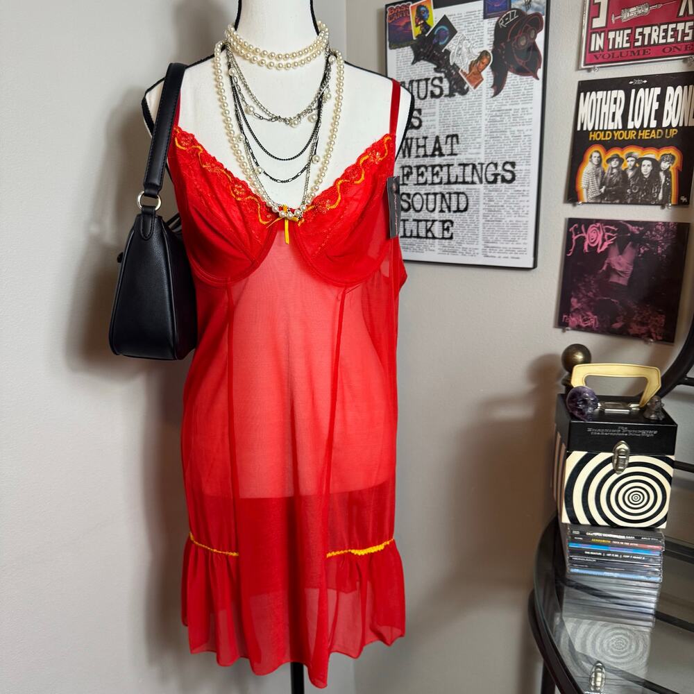Popsi Lingerie Red Brand New Slip Dress